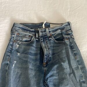 Rag and bone medium washed skinny jeans